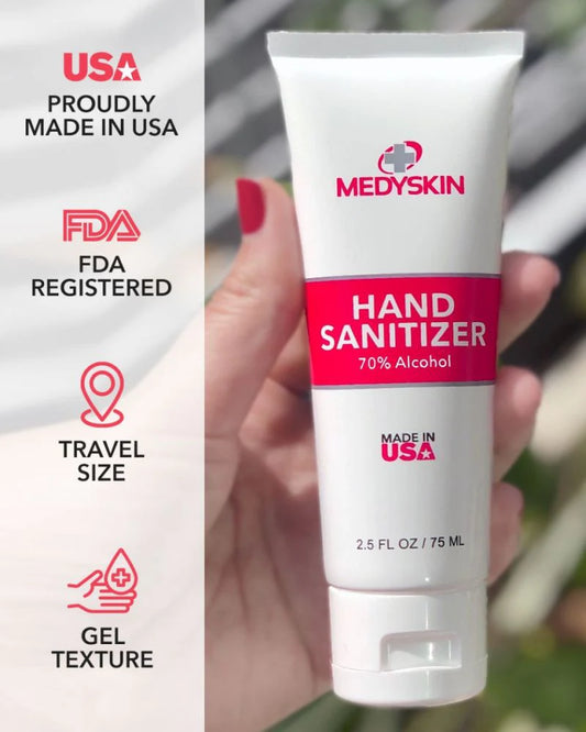 🧴 Medyskin Travel Size Hand Sanitizer – 10 Pack (2.5 oz Bottles)