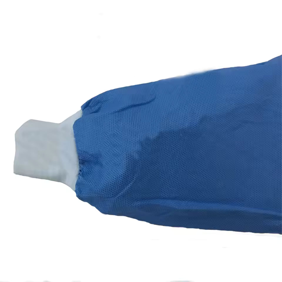 Level 2 Disposable Isolation Gowns – 100-Pack | Medical PPE, Full-Back SMS Gown with Knit Cuffs – Blue Unisex Protective Wear