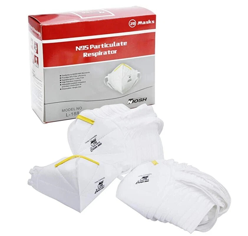 Harley L-188 N95 Particulate Respirator Mask – NIOSH Approved (20 Masks)